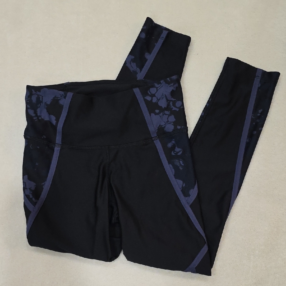 Under Armour Black and Purple Compression Leggings